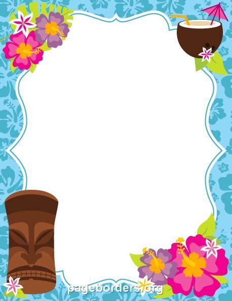 Luau Border | Luau party invitations, Luau invitations, Luau birthday ...