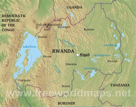 Detailed Map Of Rwanda