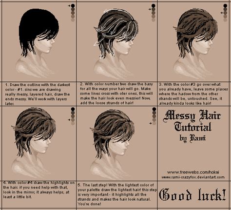 Tutorial: Messy hair by Rami-crazyfox on DeviantArt