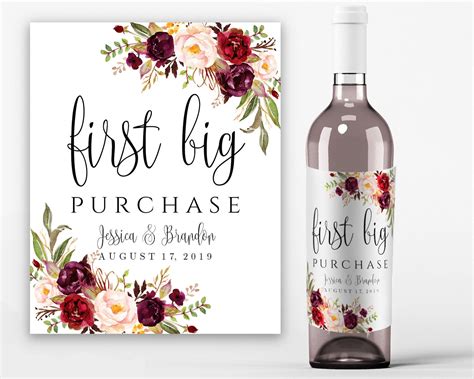 Printable Wine Label Template Wine Bottle Labels Bridal Wine | Etsy
