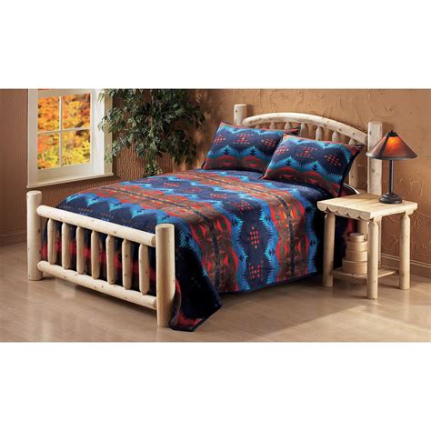 Rustic Natural Cedar Furniture Company® Cedar Log Full Arched Bed - 126906, Bedroom Sets at ...