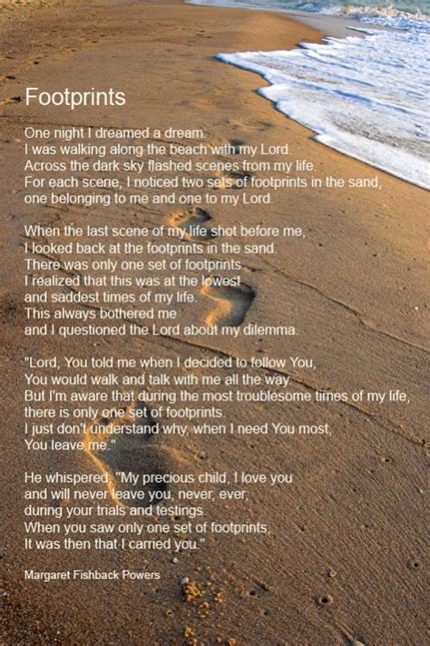 Footprints poem So true for me | Footsteps in the sand, Footprints in the sand poem, Footprint