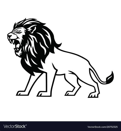 Angry lion roar logo mascot vector image on VectorStock | Fotos, Ideias ...