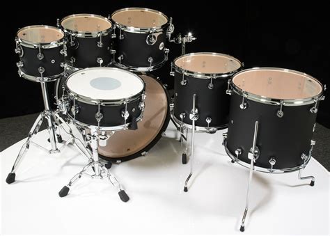 DW Design Series 7pc Drum Set - Black Satin