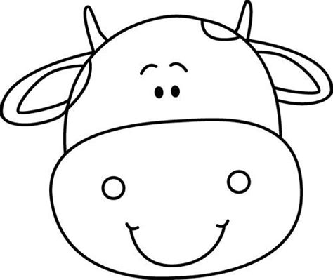 25 best ideas about Cow head in cow head clipart black and white collection - ClipartXtras | Cow ...