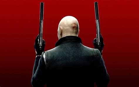 HD wallpaper: Hitman, Hitman: Absolution, Agent 47, Barcode, red, text ...