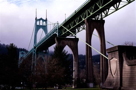 St. John's Bridge Buttress Photograph by Nick Hasselblad - Pixels