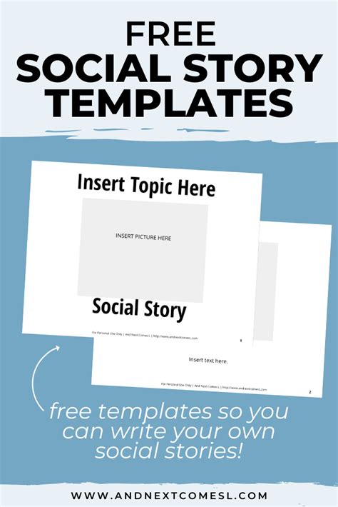 Free Social Story Templates | And Next Comes L - Hyperlexia Resources