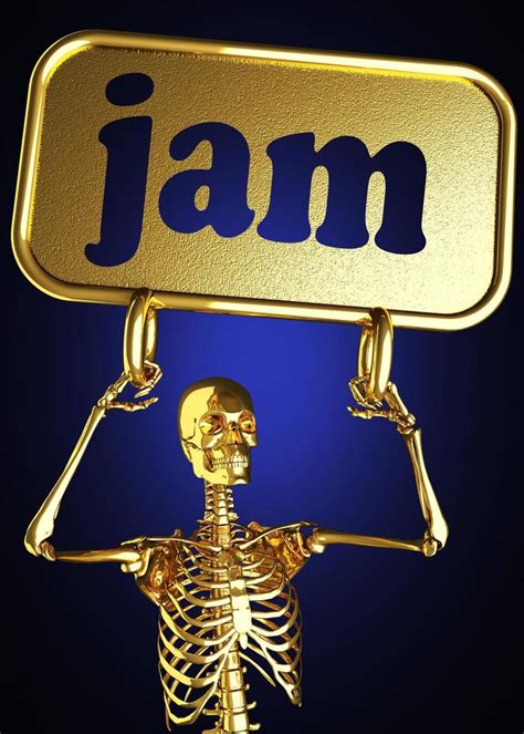 jam word and golden skeleton 6357608 Stock Photo at Vecteezy