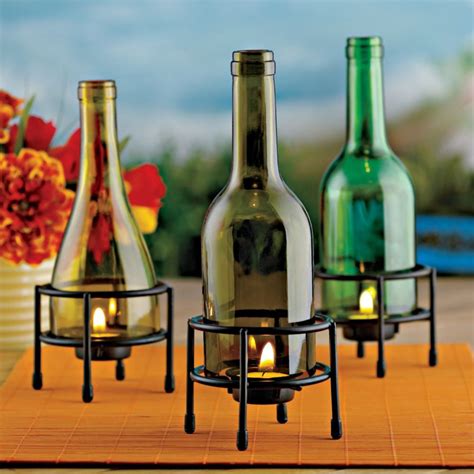 Recycled Wine Bottle Tealight Holders | The Green Head