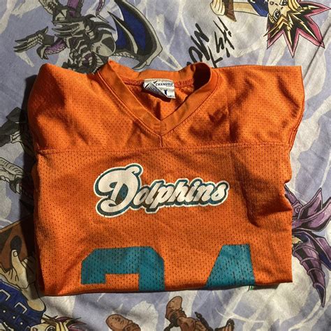 Vintage Miami dolphins youth jersey, size large... - Depop