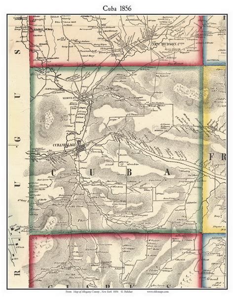 Cuba, New York 1856 Old Town Map Custom Print - Allegany Co. - OLD MAPS