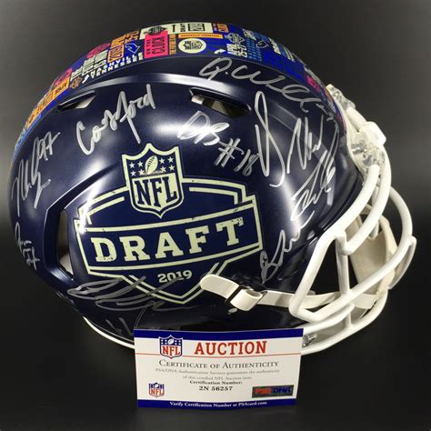 NFL - 2019 NFL Draft Multi-Signed Helmet Featuring 22 signatures ...