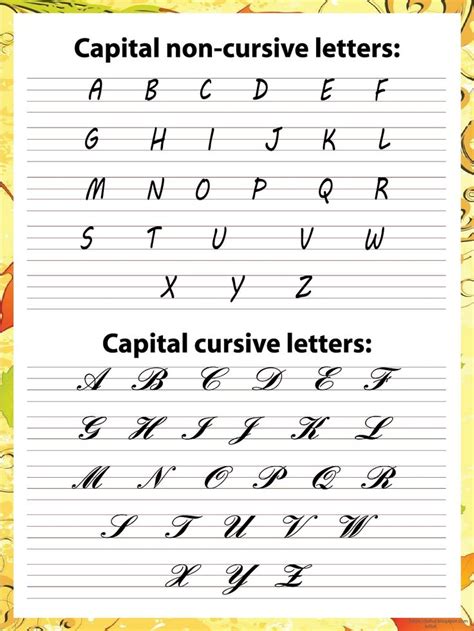 Cursive Handwriting Practice Letter A Through Z Uppercase Lowercase 358 ...