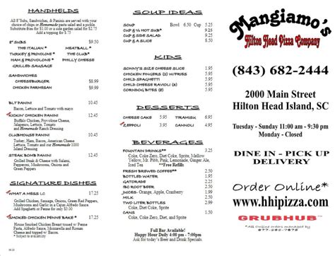 Our Menu - Mangiamo!