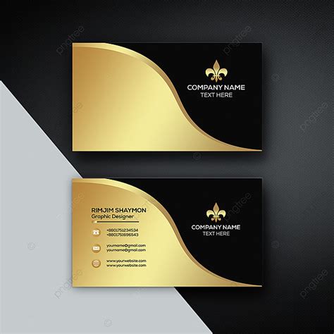 Black Business Card Design Template Download on Pngtree