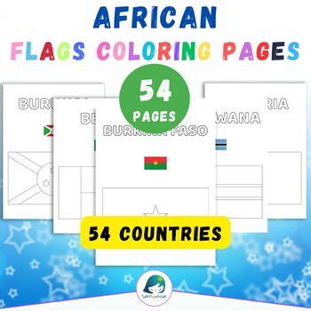 African Flags Coloring Pages | 54 World Flags to Make by Salmouhdat Clipart