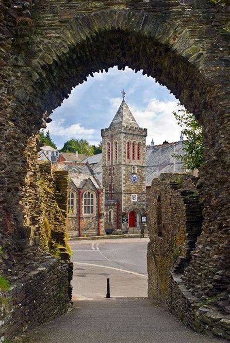 Launceston Town Hall from Castle, Cornwall | Cornwall england, England, Places to visit