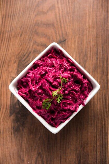 Premium Photo | Chukandar or beetroot raita or pachadi also known as koshimbir or salad