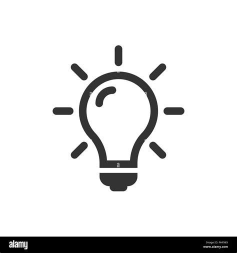 Light bulb icon in flat style. Lightbulb vector illustration on white isolated background. Lamp ...