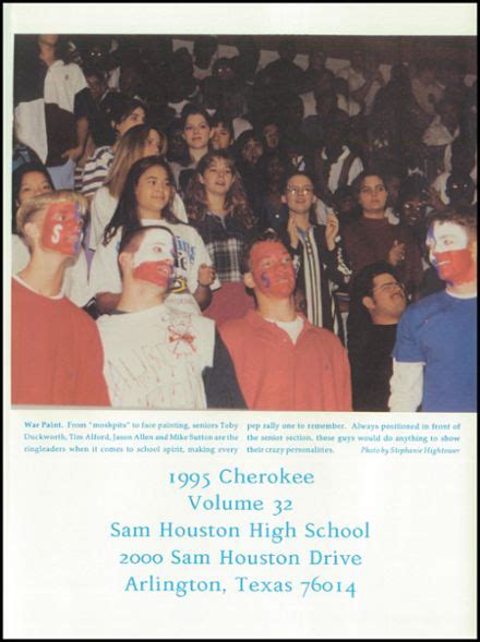 Explore 1995 Sam Houston High School Yearbook, Arlington TX - Classmates