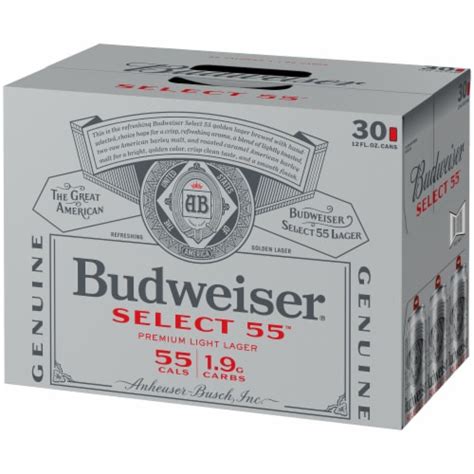 Budweiser Select 55 Light Beer, 30 pk / 12 fl oz - Fred Meyer