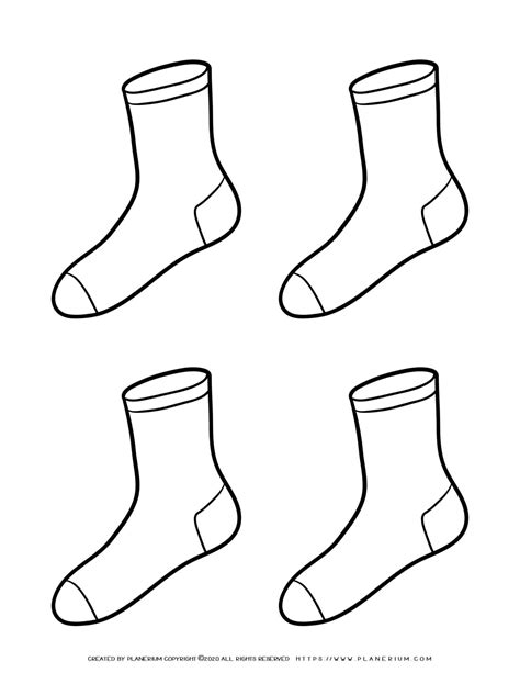 Socks Outline Pattern Sock Template Printable Seuss Dr Templates Patterns Patternuniverse ...