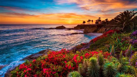 Tropical Beach Wallpaper - Laguna Beach California Sunset - 1920x1080 - Download HD Wallpaper ...