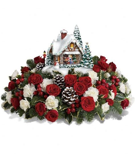 Thomas Kinkade's A Kiss For Santa Christmas Floral Arrangement in Rowland Heights, Whittier ...