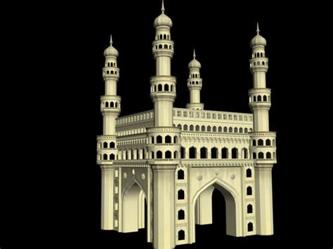 3d architecture charminar