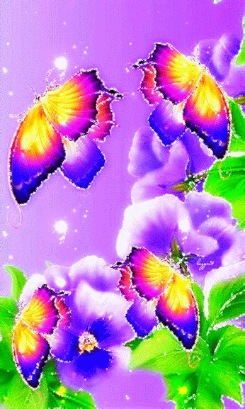 Best gif flowers | Butterfly wallpaper, Butterfly art, Flower wallpaper