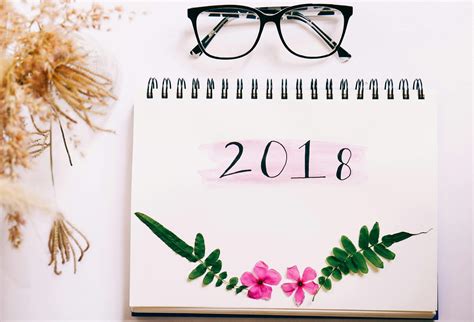 White 2018 Spiral Calendar · Free Stock Photo