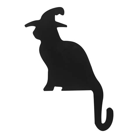 Fridja Halloween Black Cat Door Corner Sign Cat Silhouette Black Cat Door Frame Decoration ...