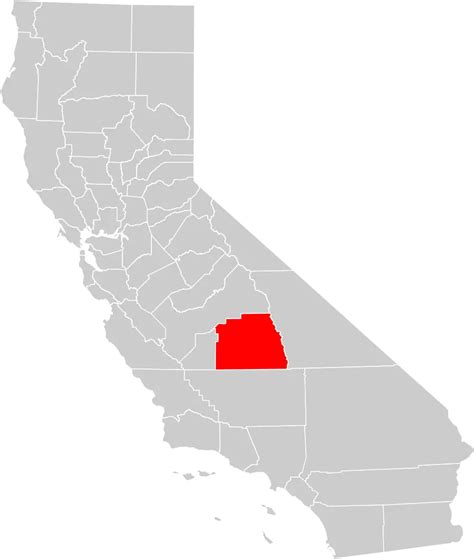 California County Map (tulare County Highlighted) - MapSof.net