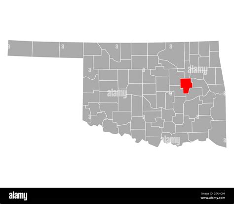 Map of Okmulgee in Oklahoma Stock Photo - Alamy