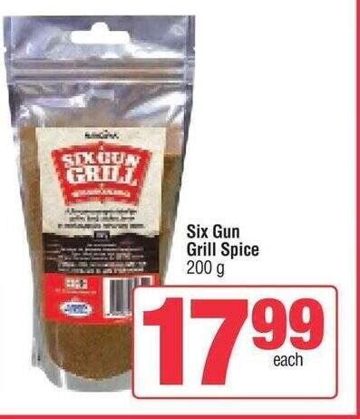 Six Gun Grill Spice 200g offer at Spar