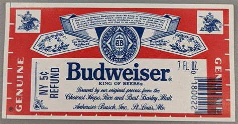 Budweiser Beer Label