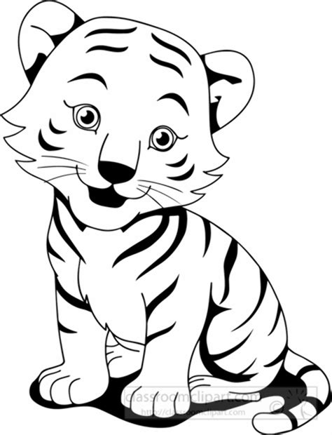 Download High Quality tiger clipart outline Transparent PNG Images ...