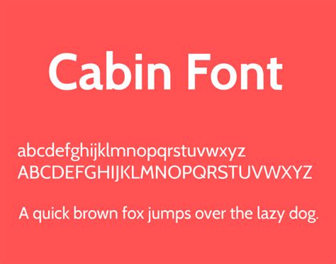 Cabin Font Free Download - Free Fonts