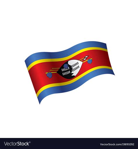 Swaziland flag Royalty Free Vector Image - VectorStock