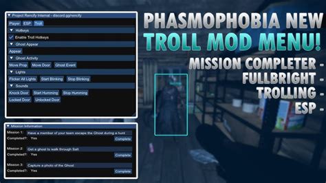 Phasmophobia Cheat Menu And Online Working Pc And Mac Os 720p 2 Update ...