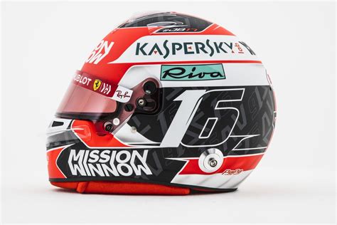 High-quality pictures of Charles Leclerc's first Ferrari helmet for the 2019 season