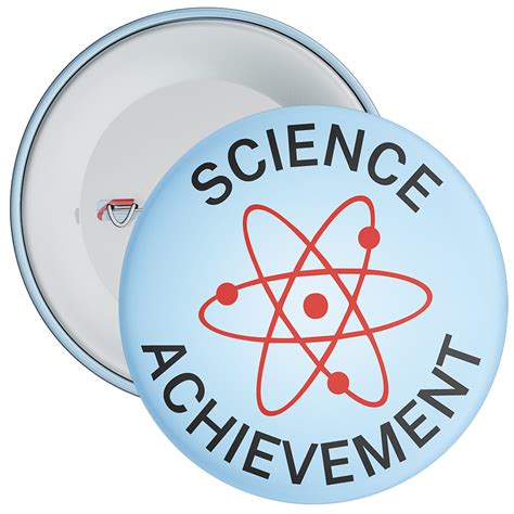 Blue Science Award Atom Badge - The Badge Centre