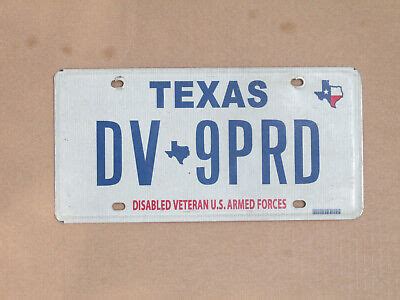 Authentic Texas "U.S.A.F. DISABLED VETERAN" Specialty License Plate (Exp.) #1 | eBay