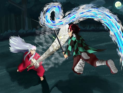 ArtStation - Fan Manga Crossover : Kimetsu no Yaiba X InuYasha, The Demon Slayer vs The Hannyo ...