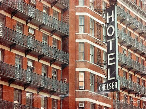 Facade of the Chelsea Hotel with neon sign Painting by Lexi Phillips | Pixels