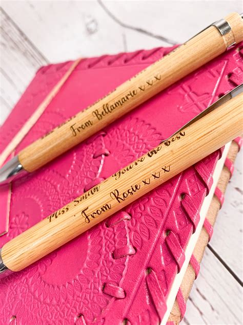 Personalised Teacher Pen Engraved Bamboo Pen Personalised | Etsy