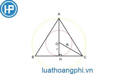 Công thức tính bán kính đường tròn ngoại tiếp