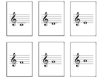 Treble Clef Flashcards by Music with Mrs Lamb | Teachers Pay Teachers