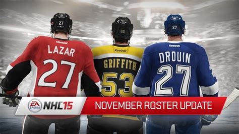 Roster Updates - EA NHL NEWS - COVERS & MORE